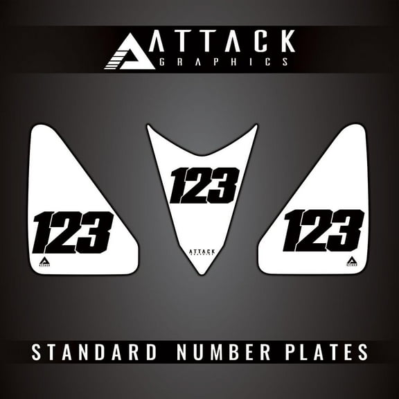 Attack Graphics 3 Plate ATV Background Kit For Honda TRX 400EX 2008