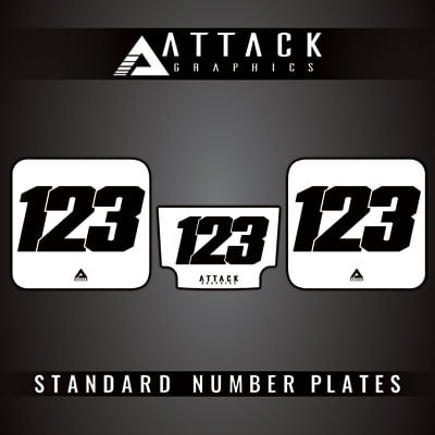 Attack Graphics 3 Plate ATV Background Kit For Suzuki LT250R QUADRACER 1990