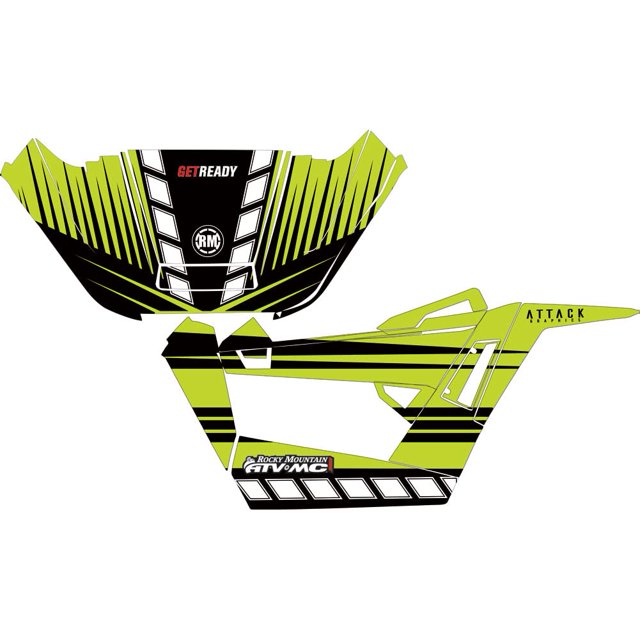 Attack Graphics Attack Graphics Brute Complete UTV Graphics Kit Green/Black/White for ...