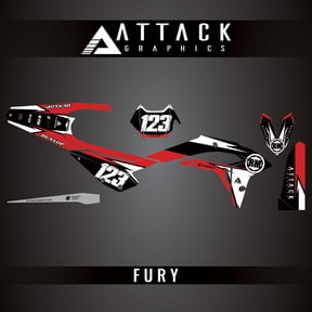 Attack Graphics Custom Fury Complete Bike Graphics Kit for Beta 300 Xtrainer 2025