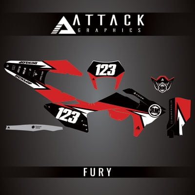 Attack Graphics Custom Fury Complete Bike Graphics Kit For GASGAS EC 300 GP (Fuel Injected) 2025