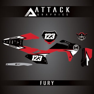 Attack Graphics Custom Fury Complete Bike Graphics Kit For GASGAS MC 250F Factory Edition 2024