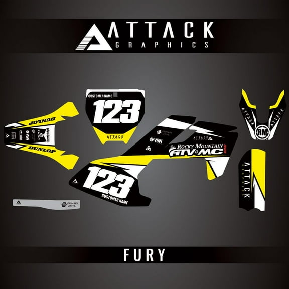 Attack Graphics Custom Fury Complete Bike Graphics Kit for Husqvarna EE 5 2023