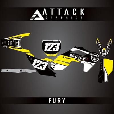 Attack Graphics Custom Fury Complete Bike Graphics Kit For Husqvarna FC 350 Heritage 2025