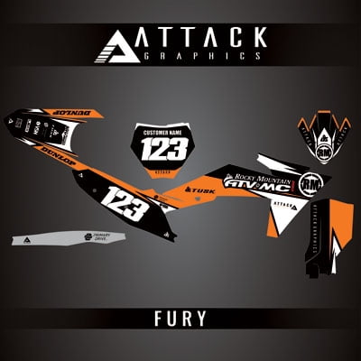 Attack Graphics Custom Fury Complete Bike Graphics Kit For KTM 450 SMR 2023