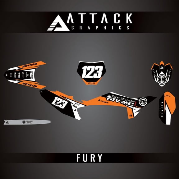 Attack Graphics Custom Fury Complete Bike Graphics Kit for KTM 85 SX 19/16 2025