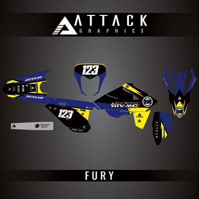 Attack Graphics Custom Fury Complete Bike Graphics Kit For Sherco 300 SE Factory 2025