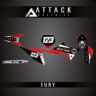 Attack Graphics Custom Fury Complete Bike Graphics Kit For Stark Future Varg MX 2024