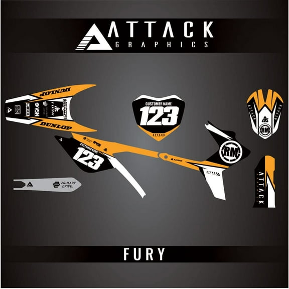 Attack Graphics Custom Fury Complete Bike Graphics Kit for Alta REDSHIFT MX 2017