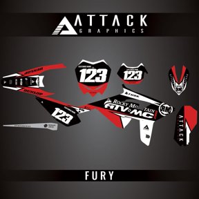 Attack Graphics Custom Fury Complete Bike Graphics Kit for Beta 300 RX 2022