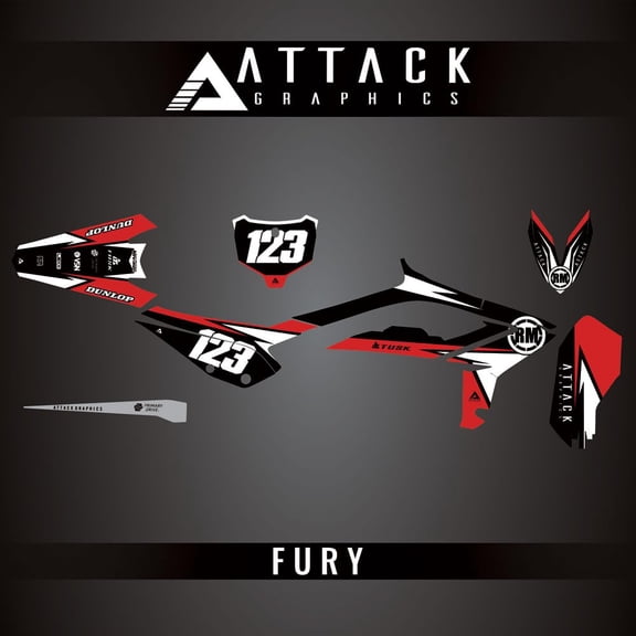 Attack Graphics Custom Fury Complete Bike Graphics Kit for Beta 300 RX 2023