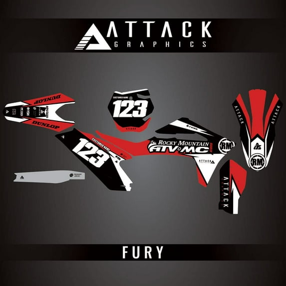Attack Graphics Custom Fury Complete Bike Graphics Kit for GASGAS MC 450F 2021