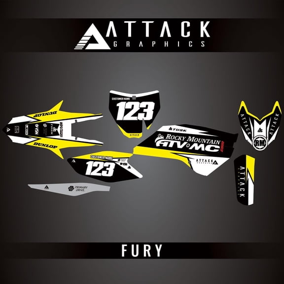 Attack Graphics Custom Fury Complete Bike Graphics Kit for Husqvarna TC 250 2016