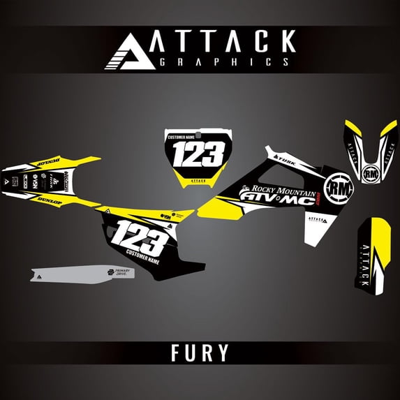 Attack Graphics Custom Fury Complete Bike Graphics Kit for Husqvarna TC 250 2022