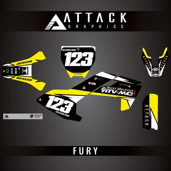 Attack Graphics Custom Fury Complete Bike Graphics Kit for Husqvarna TC 50 Mini 2020