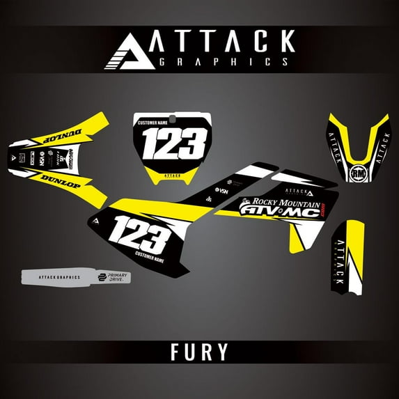 Attack Graphics Custom Fury Complete Bike Graphics Kit for Husqvarna TC 65 2022
