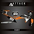 thumbnail image 1 of Attack Graphics Custom Fury Complete Bike Graphics Kit for KTM 125 XC 2023, 1 of 2