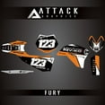 thumbnail image 1 of Attack Graphics Custom Fury Complete Bike Graphics Kit for KTM 150 SX 2009, 1 of 3