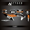 thumbnail image 1 of Attack Graphics Custom Fury Complete Bike Graphics Kit for KTM 150 SX 2020, 1 of 3