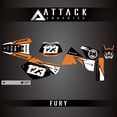 thumbnail image 1 of Attack Graphics Custom Fury Complete Bike Graphics Kit for KTM 200 EXC 2002, 1 of 2