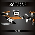 thumbnail image 1 of Attack Graphics Custom Fury Complete Bike Graphics Kit for KTM 350 SX-F 2017, 1 of 3