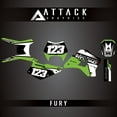 thumbnail image 1 of Attack Graphics Custom Fury Complete Bike Graphics Kit for Kawasaki KDX200 2000, 1 of 3