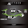 thumbnail image 1 of Attack Graphics Custom Fury Complete Bike Graphics Kit for Kawasaki KX65 2024, 1 of 2