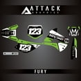 thumbnail image 1 of Attack Graphics Custom Fury Complete Bike Graphics Kit for Kawasaki KX85 2005, 1 of 2