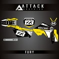 thumbnail image 1 of Attack Graphics Custom Fury Complete Bike Graphics Kit for Suzuki RM250 2008, 1 of 2