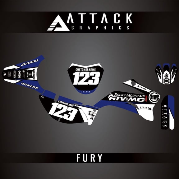 Attack Graphics Custom Fury Complete Bike Graphics Kit for Yamaha TTR 110E 2012