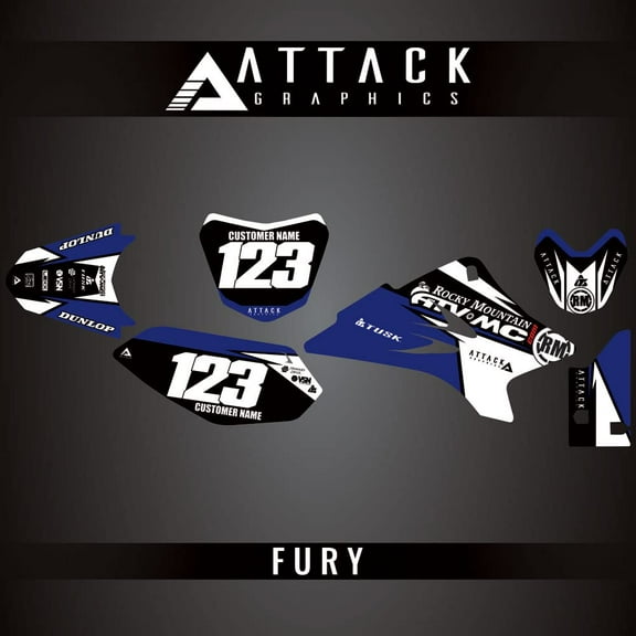 Attack Graphics Custom Fury Complete Bike Graphics Kit for Yamaha TTR 50E 2015