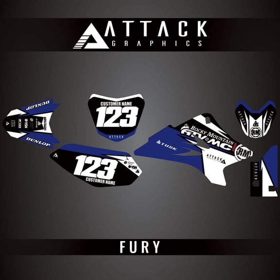 Attack Graphics Custom Fury Complete Bike Graphics Kit for Yamaha TTR 50E 2021