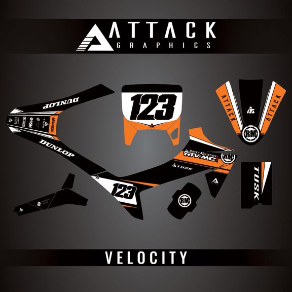 Attack Graphics Custom Fury Complete Bike Graphics Kit for Yamaha TTR125LE 2011