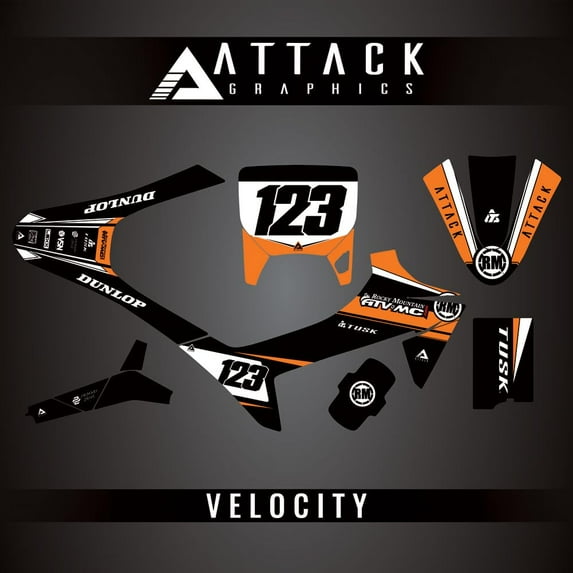 Attack Graphics Custom Fury Complete Bike Graphics Kit for Yamaha TTR125LE 2012