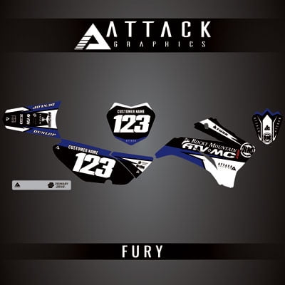 Attack Graphics Custom Fury Complete Bike Graphics Kit for Yamaha TTR125LE 2020
