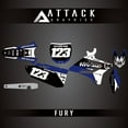 thumbnail image 1 of Attack Graphics Custom Fury Complete Bike Graphics Kit for Yamaha YZ250X 2019, 1 of 2