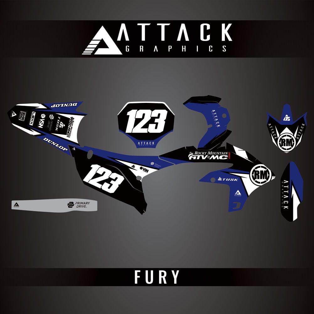 Attack Graphics Custom Fury Complete Bike Graphics Kit for Yamaha ...