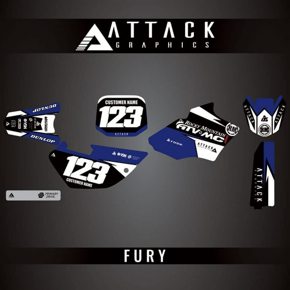 Attack Graphics Custom Fury Complete Bike Graphics Kit for Yamaha YZ85 2013