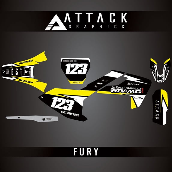 Attack Graphics Custom Fury Complete Bike Graphics Kit