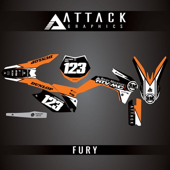 Attack Graphics Custom Fury Complete Bike Graphics Kit