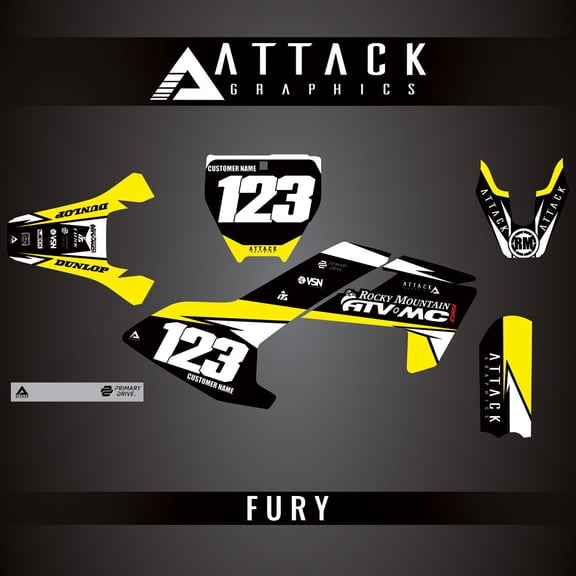 Attack Graphics Custom Fury Complete Bike Graphics Kit