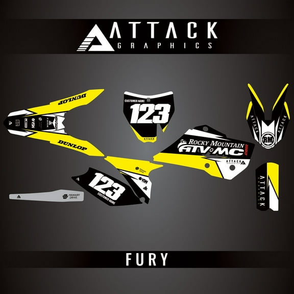 Attack Graphics Custom Fury Complete Bike Graphics Kit