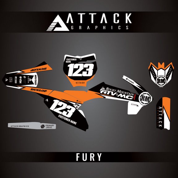 Attack Graphics Custom Fury Complete Bike Graphics Kit