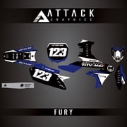 Attack Graphics Custom Fury Complete Bike Restyle Graphics Kit Cycra Powerflow Body Kit for Yamaha YZ250F 2022