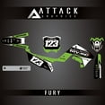 thumbnail image 1 of Attack Graphics Custom Fury Complete Bike Restyle Graphics Kit Compatible with Polisport MX Restyling Kit for Kawasaki KX250 2003, 1 of 5