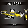 thumbnail image 1 of Attack Graphics 2069740016-55cba3-01 Custom Fury Complete Bike Restyle Graphics Kit Compatible with Polisport MX Restyling Kit for Suzuki RM125 2001, 1 of 2