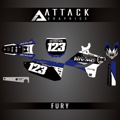 Attack Graphics Custom Fury Complete Bike Restyle Graphics Kit Compatible with Polisport MX Restyling Kit