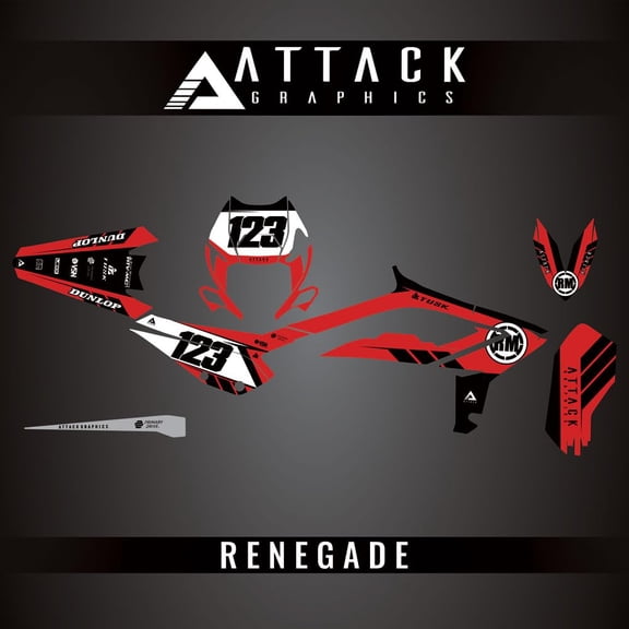 Attack Graphics Custom Renegade Complete Bike Graphics Kit for Beta 390 RR Race Edition 2024