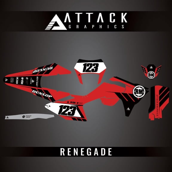 Attack Graphics Custom Renegade Complete Bike Graphics Kit for GASGAS EC 450F 2024