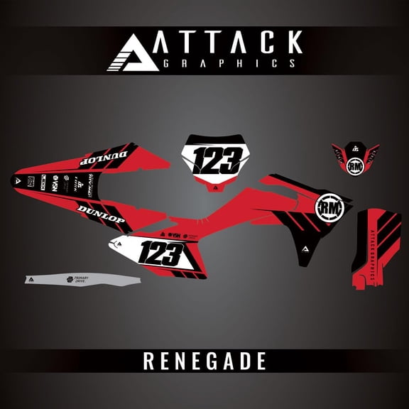 Attack Graphics Custom Renegade Complete Bike Graphics Kit for GASGAS EX 250 (Fuel Injected) 2024